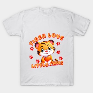 Cute Tiger Kids Valentine T-Shirt